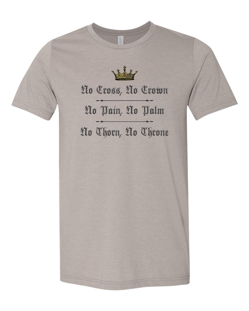 No Cross, No Crown t-shirt — A Pilgrim's Coffer Theology